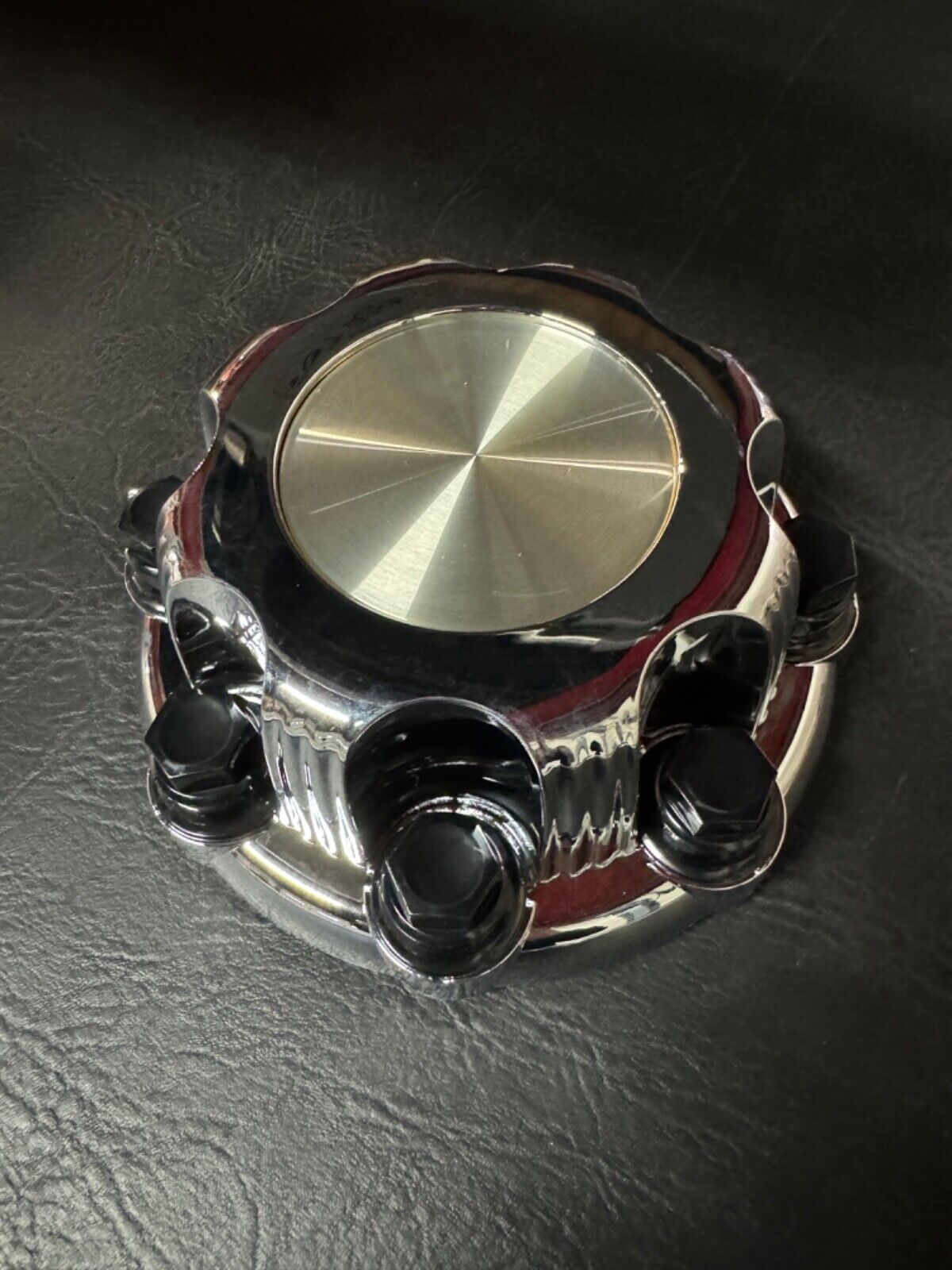 Set of 4 GM Aftermarket Chrome Wheel Hub Caps (REP)5079-C 8" Silverado