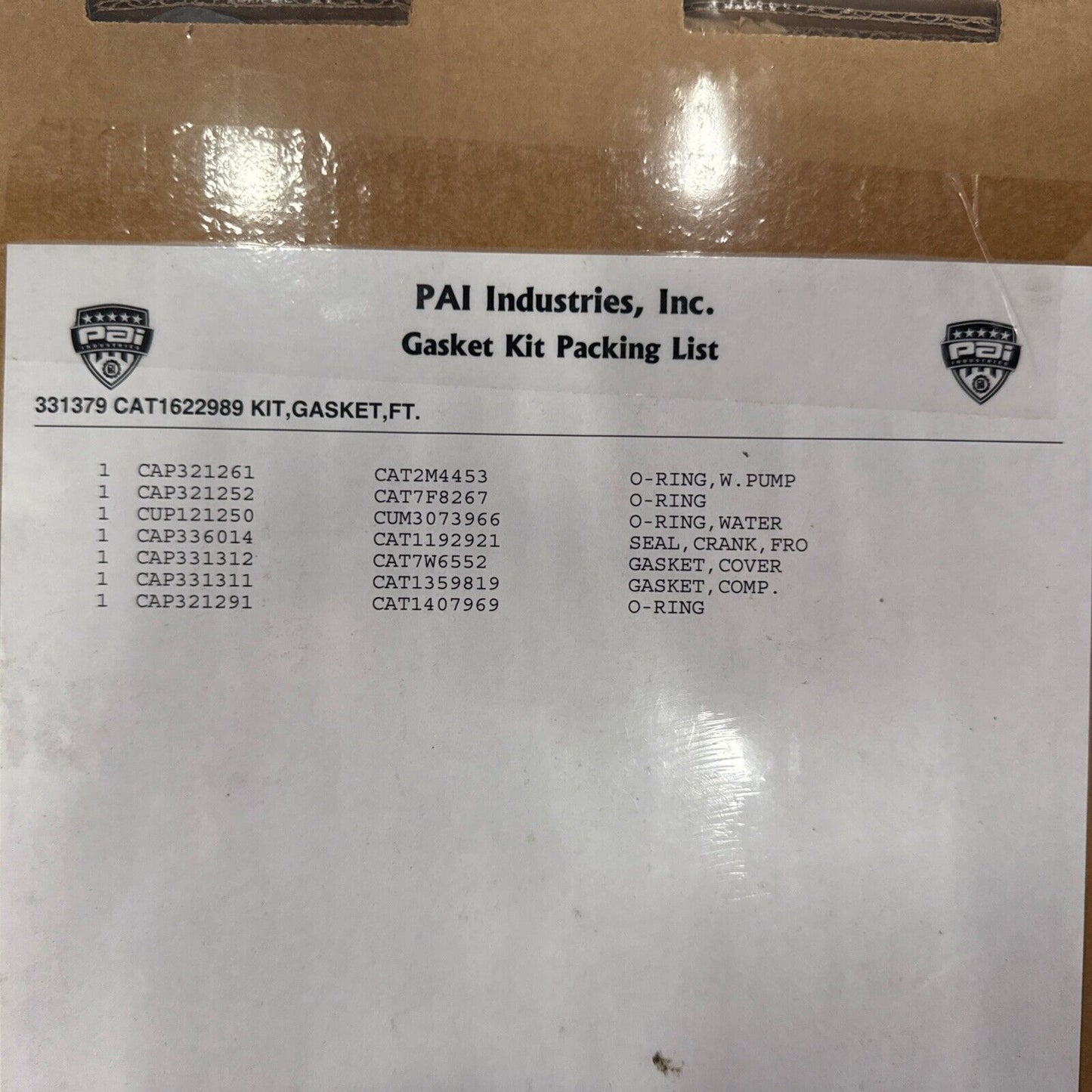 PAI 331379 Front Cover Kit 1622989