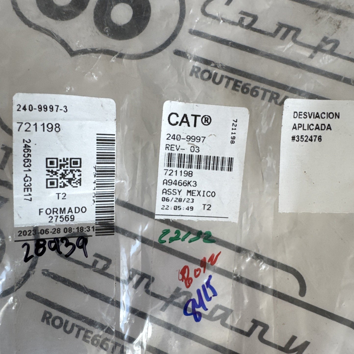 Genuine CAT 240-9997 Harness Assembly (Injector Unit) TRUCK ENGINE C11 C13