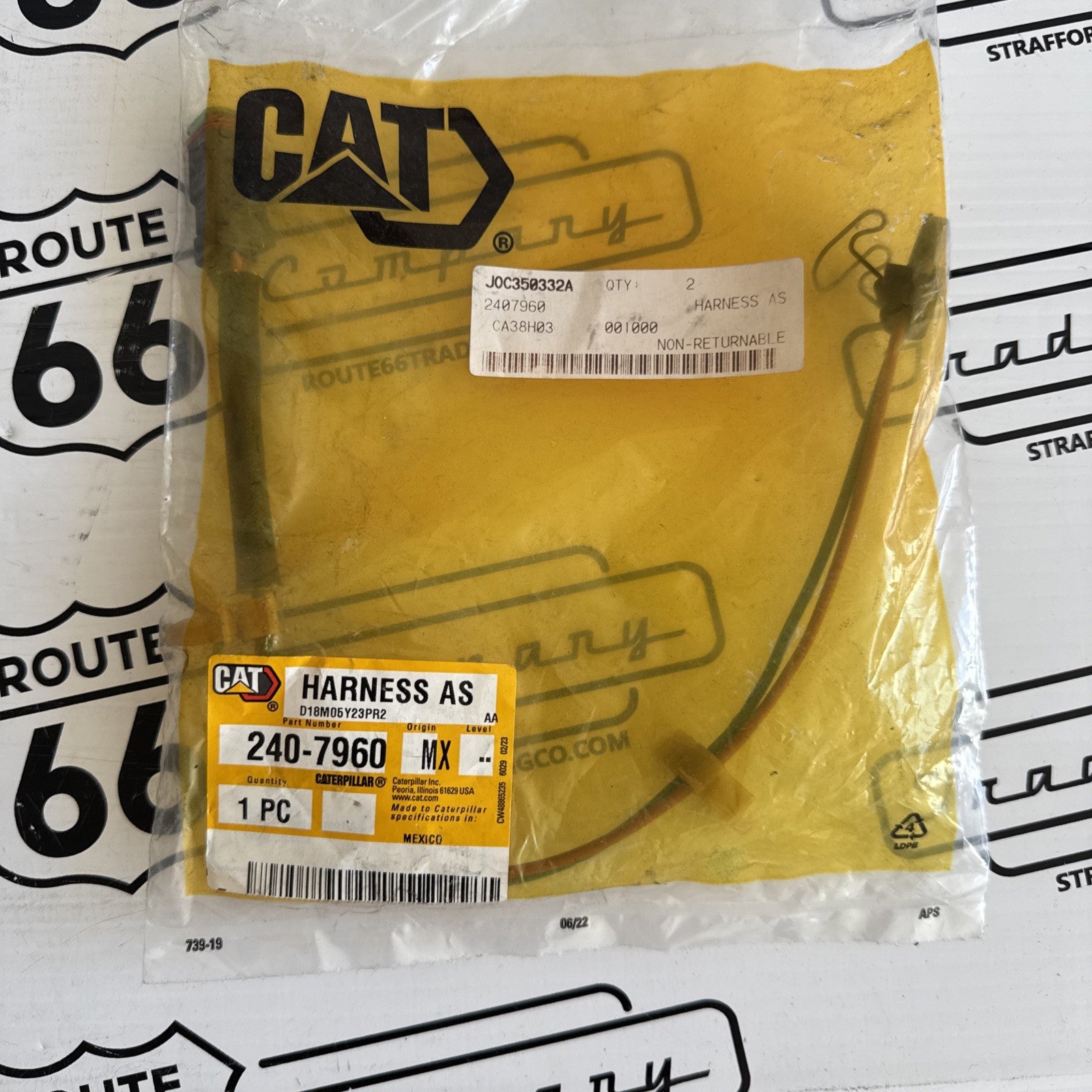 CAT 240-7960 16 AWG Wiring Harness for Engine Brake Actuator and Variable Valve 