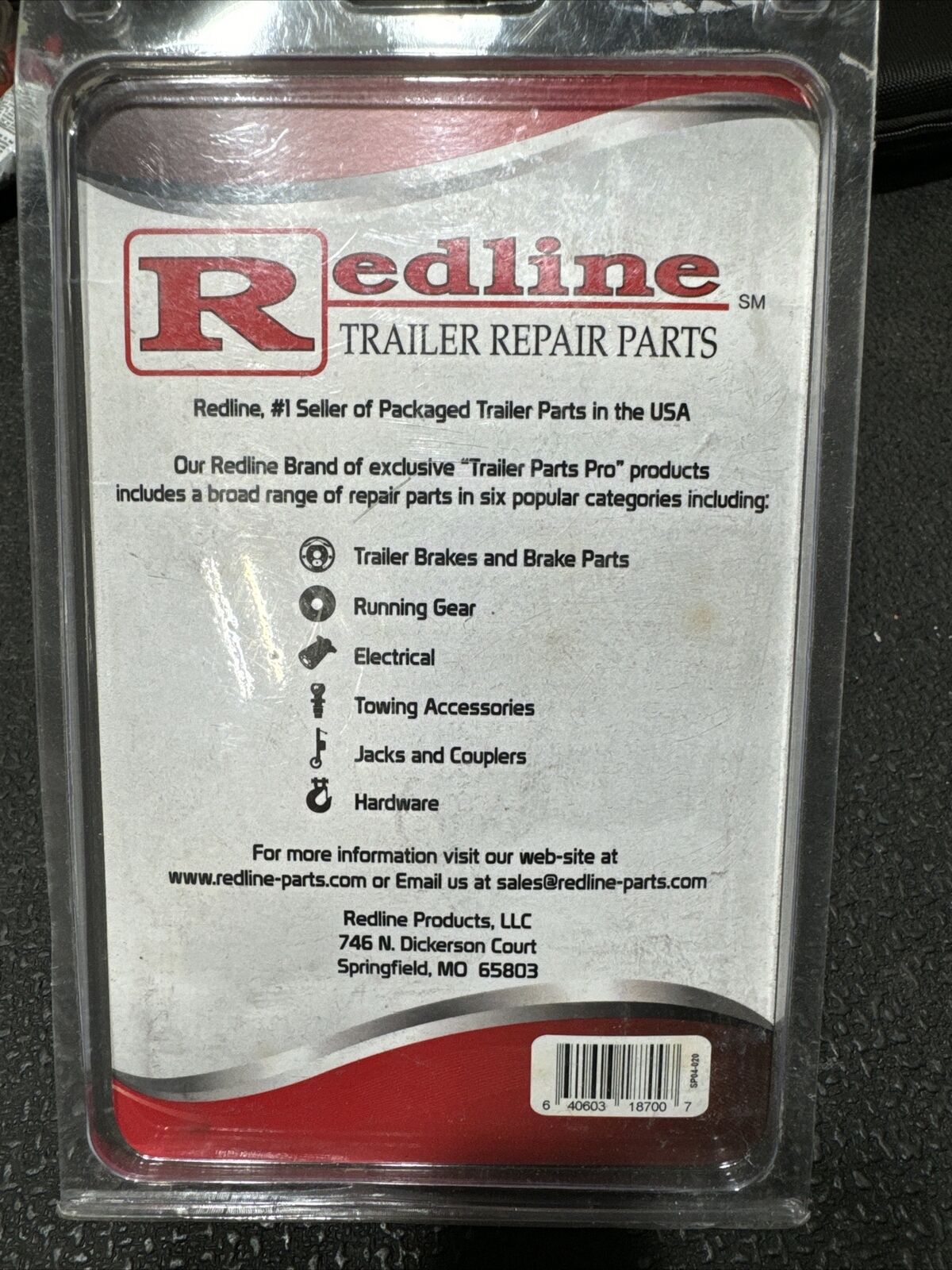 Redline Trailer Parts PRO SP04-020 shackle bolt 9/16" x 3" long