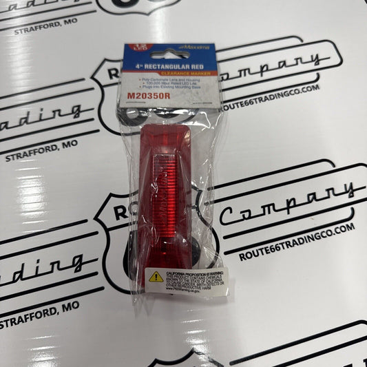 Maxxima Side Marker Clearance 12 LED light RED Lens Model 19 1 X 4 M20350R