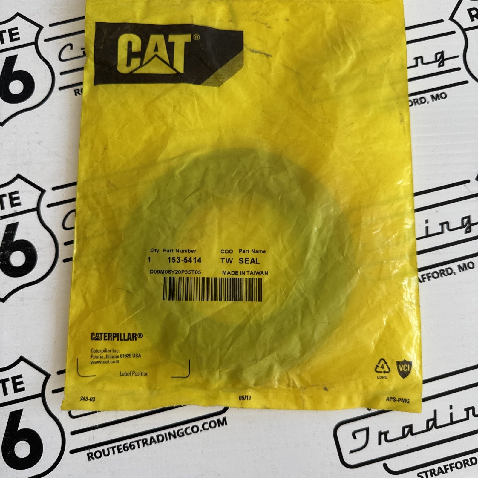 Genuine CAT 153-5414: 13mm Thick Cylinder Block Oil Seal New OEM
