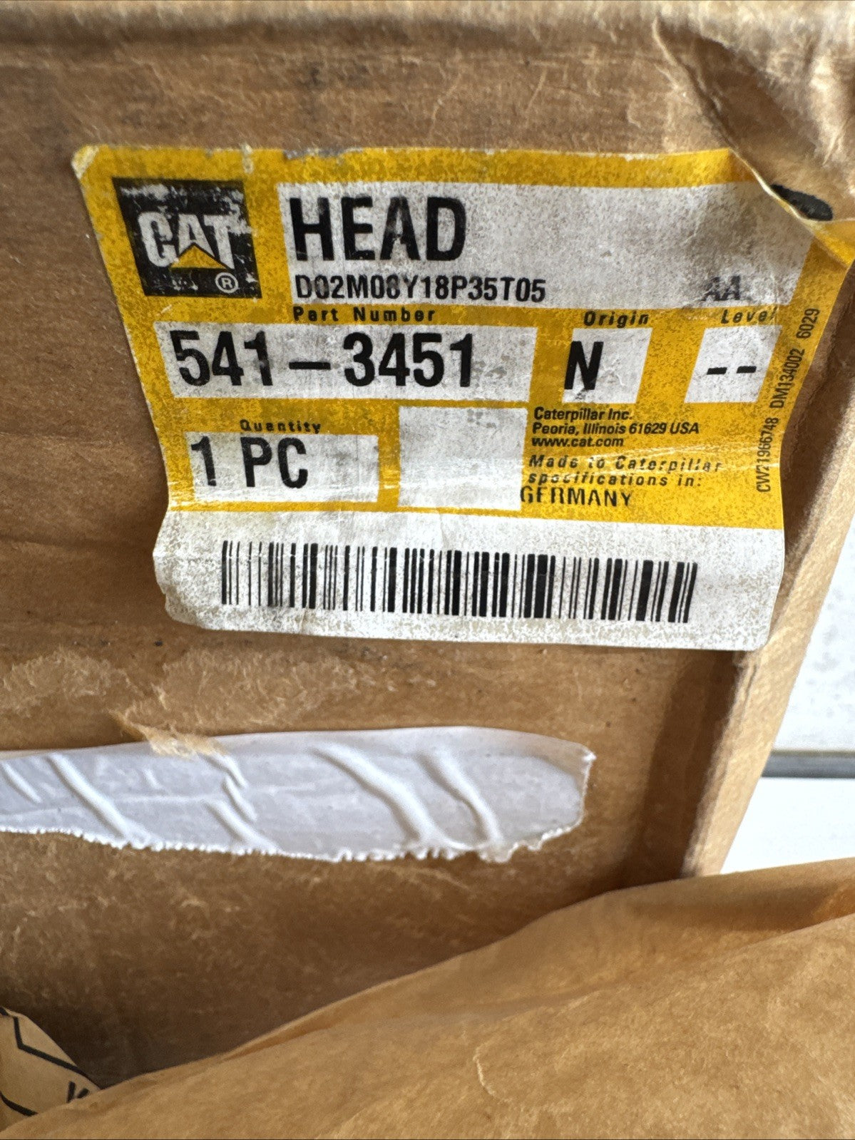 Genuine CAT 541-3451 Hydraulic Cylinder Head Fits MD6310