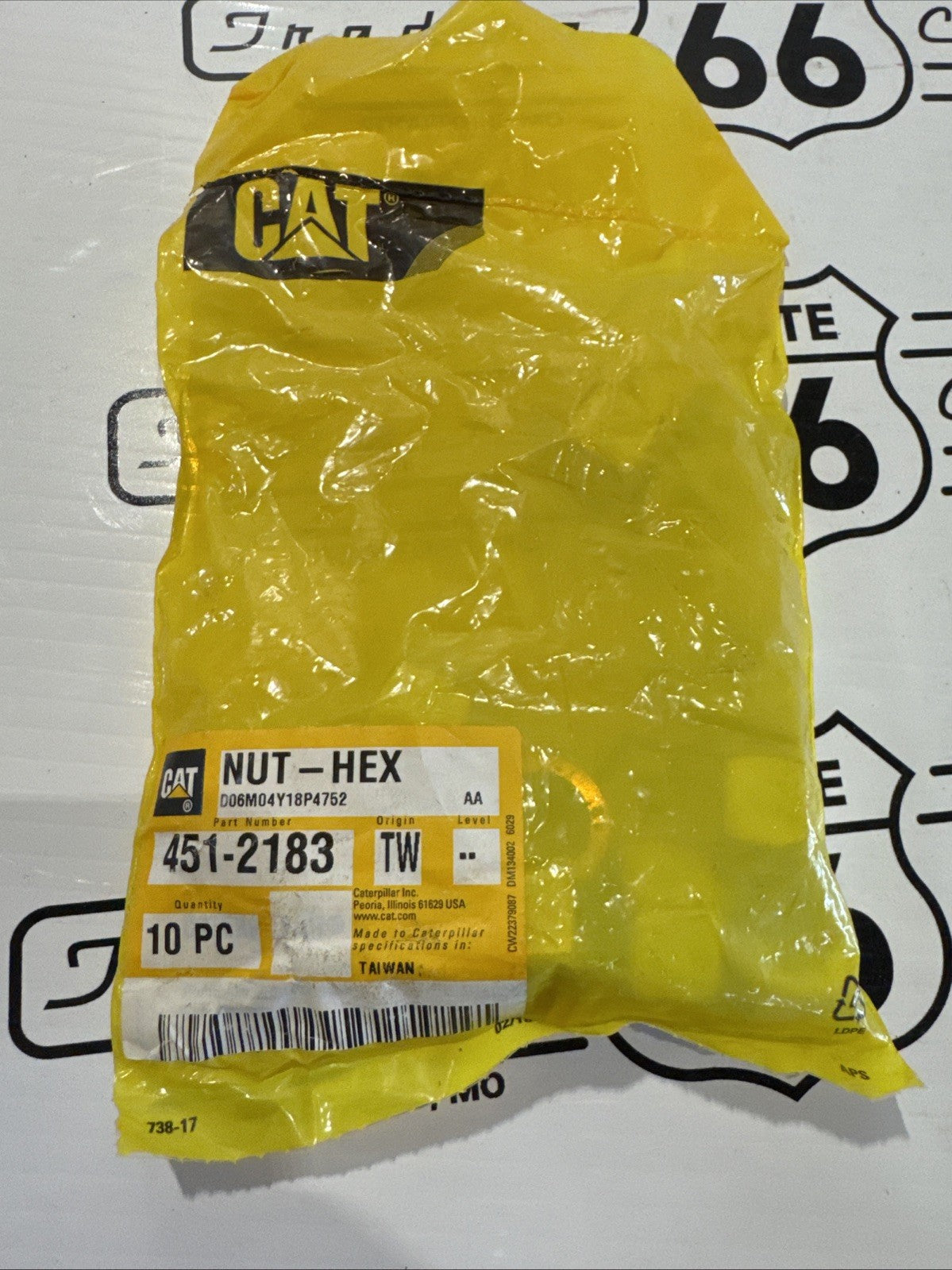 Genuine CAT 451-2183: M16 x 2mm Hex Nut PACK OF 10 NEW IN PACKAGE