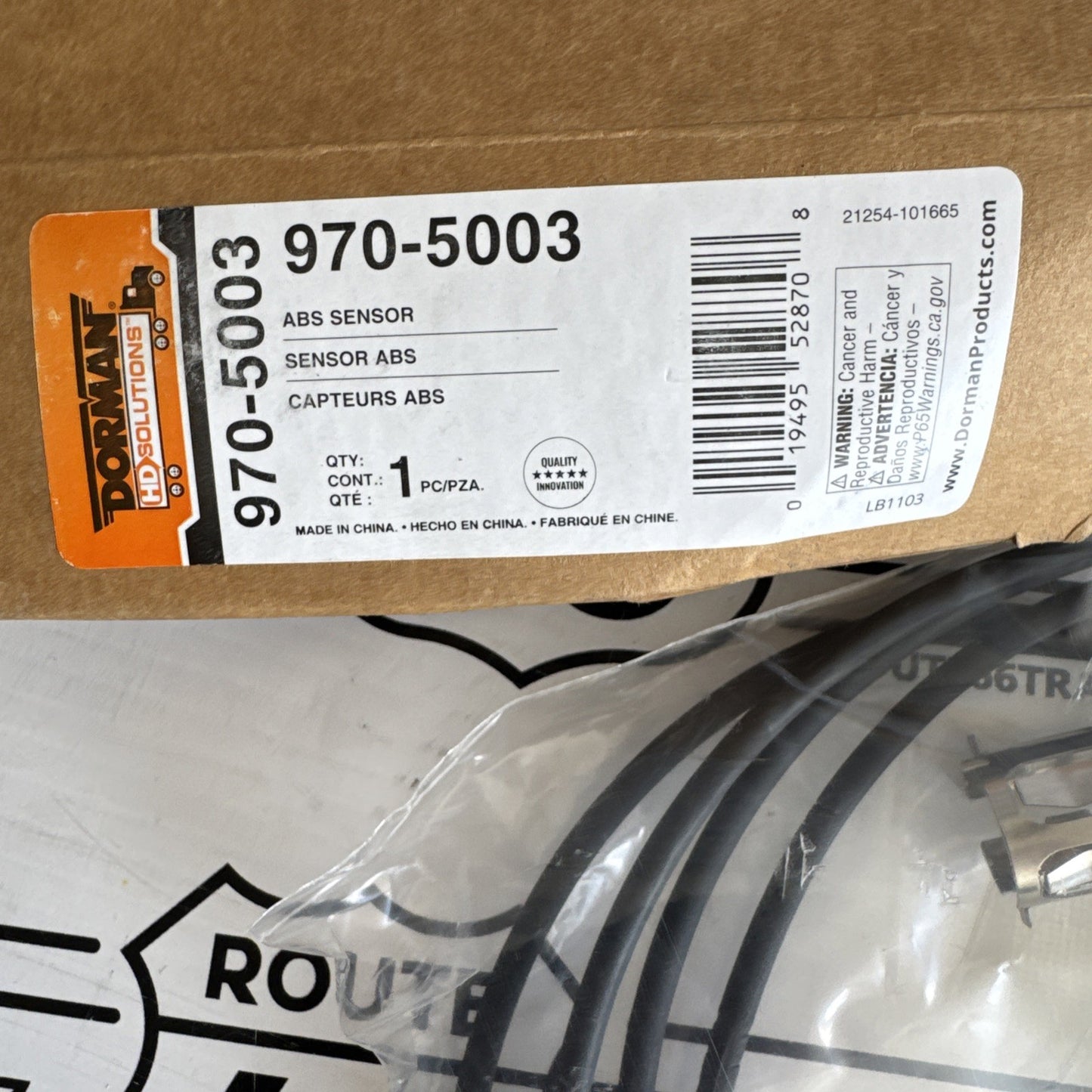 Dorman 970-5003 Anti-Lock Brake System Sensor With 67 In. Harness Length