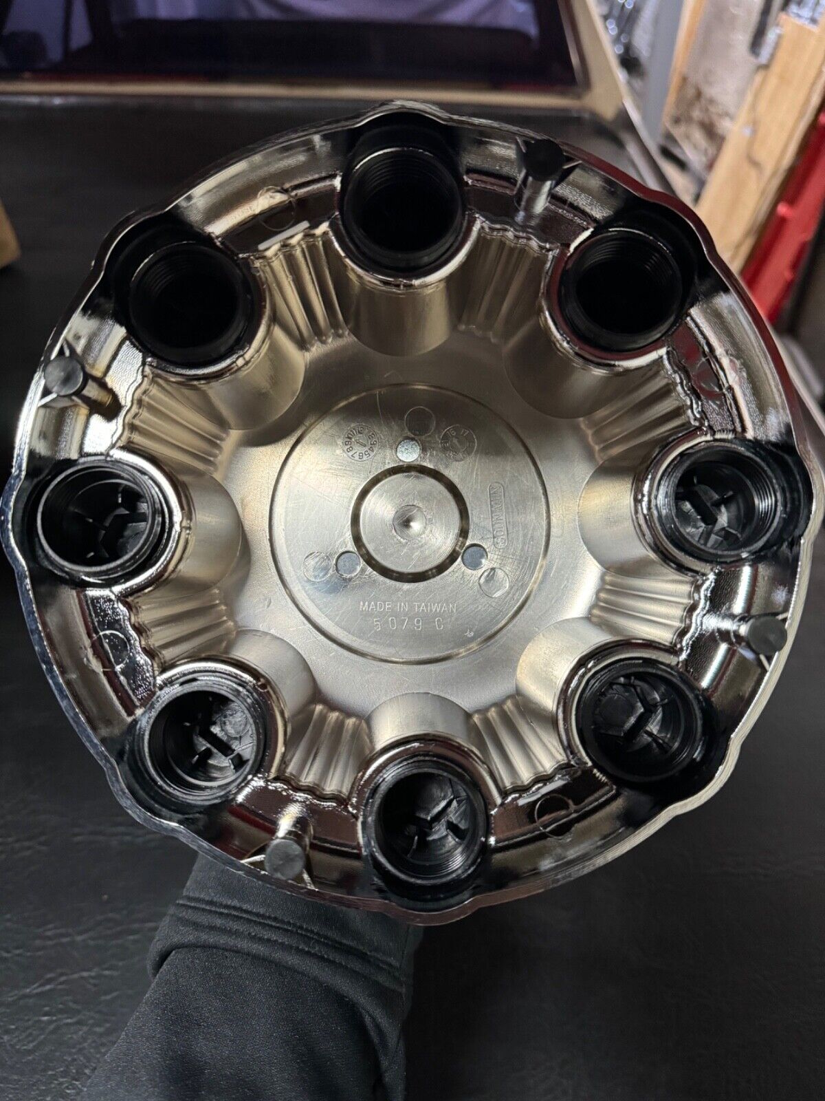 Set of 4 GM Aftermarket Chrome Wheel Hub Caps (REP)5079-C 8" Silverado