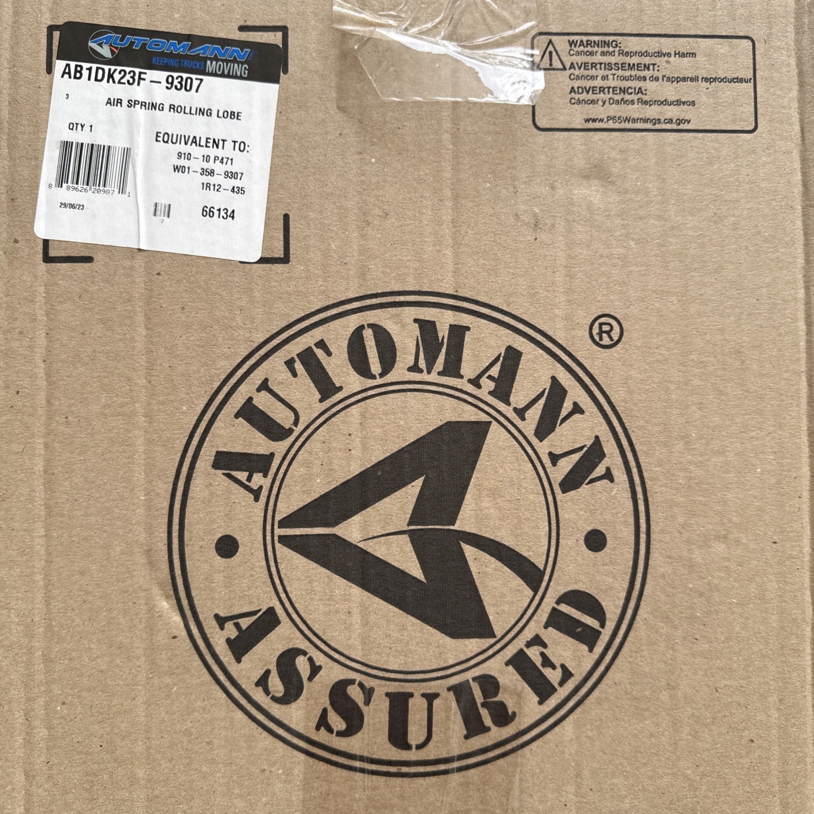AUTOMANN AB1DK23F-9307 Air Spring Rolling Lobe 